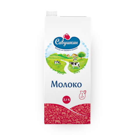 Молоко 3,1% «Савушкин» ультрапастеризованное