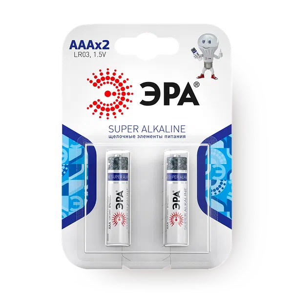 Батарейки «Эра» Super Alkaline LR03-2BL
