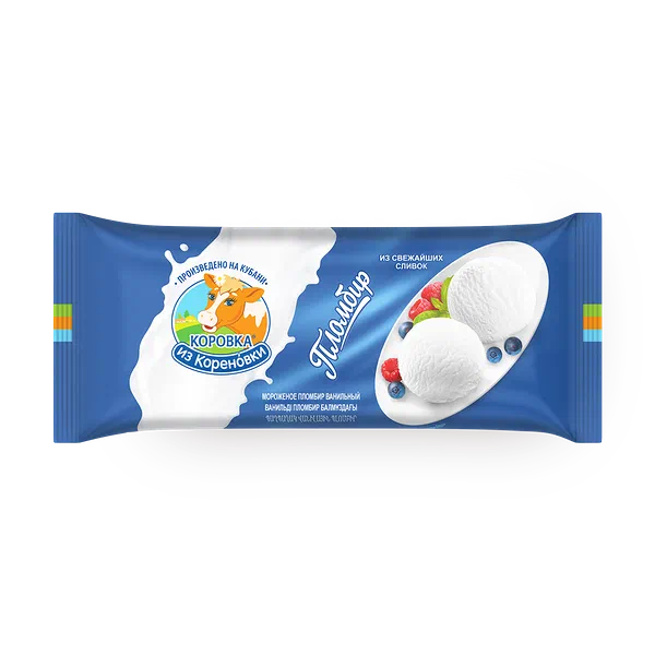 Мороженое пломбир «Коровка из Кореновки» ванильный