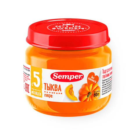 Пюре овощное детское Semper Тыква с 5 месяцев