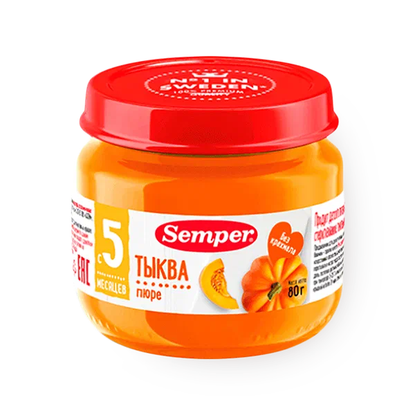 Пюре овощное детское Semper Тыква с 5 месяцев