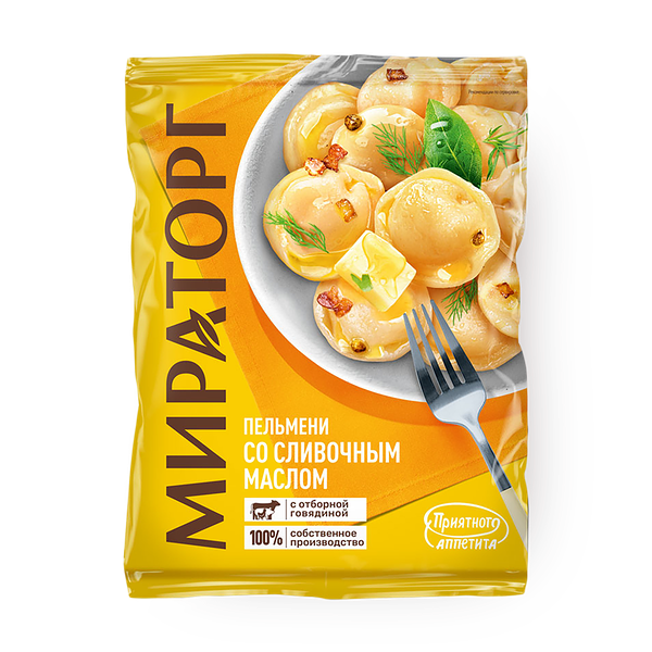Пельмени со сливочным маслом «Мираторг»