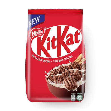 Готовый завтрак KitKat с какао, покрытый глазурью из молочного шоколада