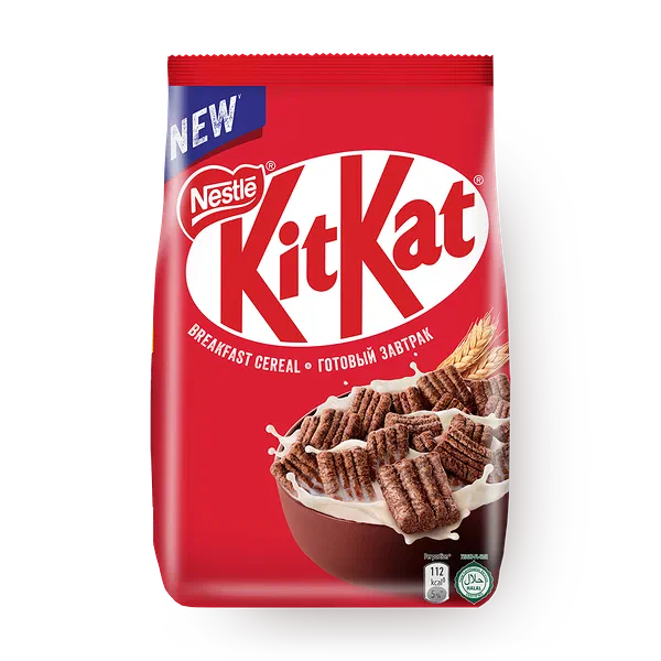 Готовый завтрак KitKat с какао, покрытый глазурью из молочного шоколада