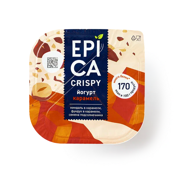 Йогурт Epica Crispy с карамелью 4,8%
