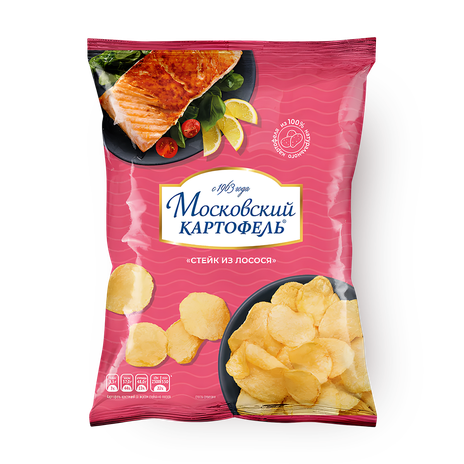 Чипсы Московский Картофель со вкусом стейка из лосося