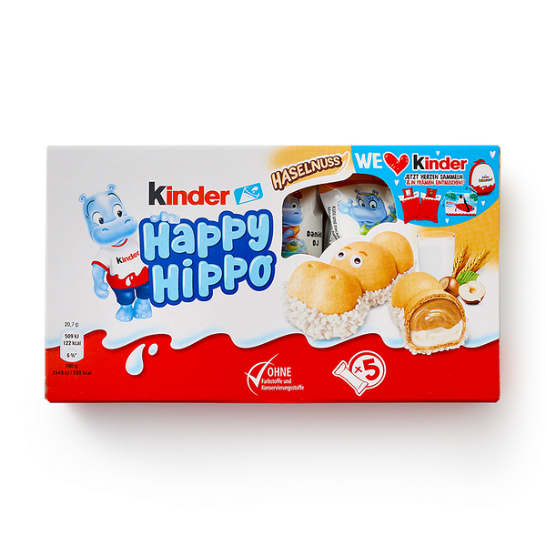 Батон­чики Kinder Happy Hippo молоко-орех