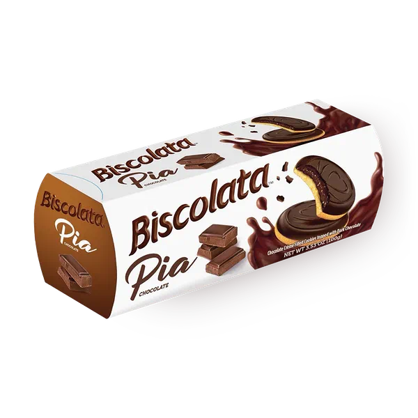 Печенье бисквитное Biscolata Pia с шоколадным кремом