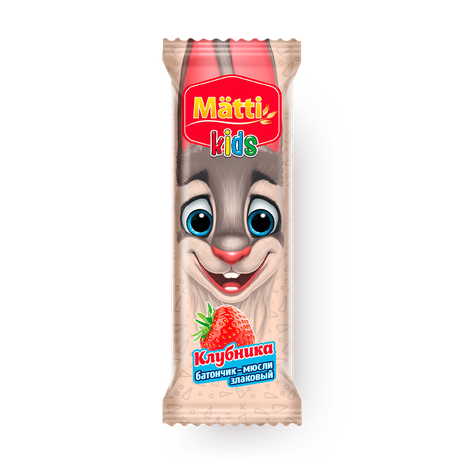 Батончик-мюсли злаковый Kids Matti клубника