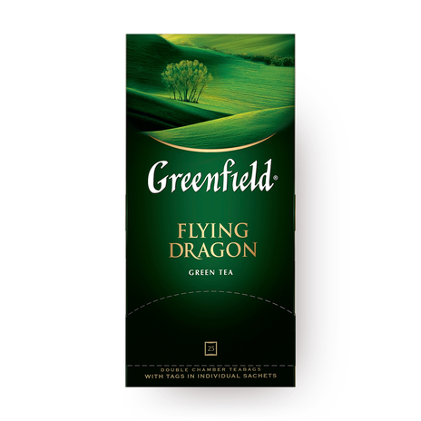 Чай зелёный Flying Dragon Greenfield в пакетиках