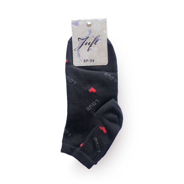 Носки женские Juft Love чёрные 37-39
