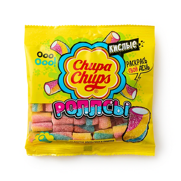 Мармелад жевательный Роллсы Chupa Chups кислые