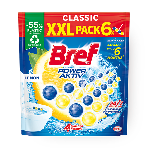 Туалетный блок Bref Сила-актив лимон