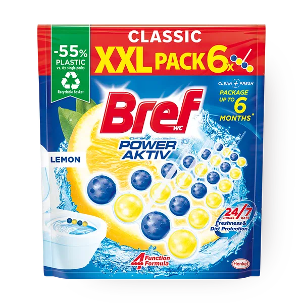 Туалетный блок Bref Сила-актив лимон