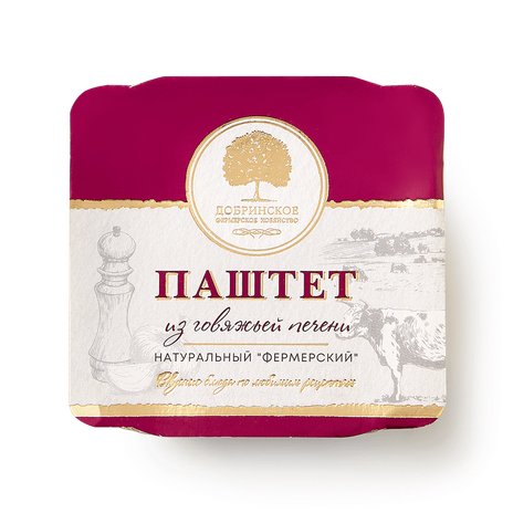 Паштет из говяжьей печени Фермерский «Добринское фермерское хозяйство ...