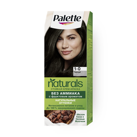 Крем-краска для волос Palette 1-0 Чёрный