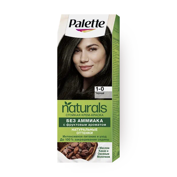 Крем-краска для волос Palette 1-0 Чёрный