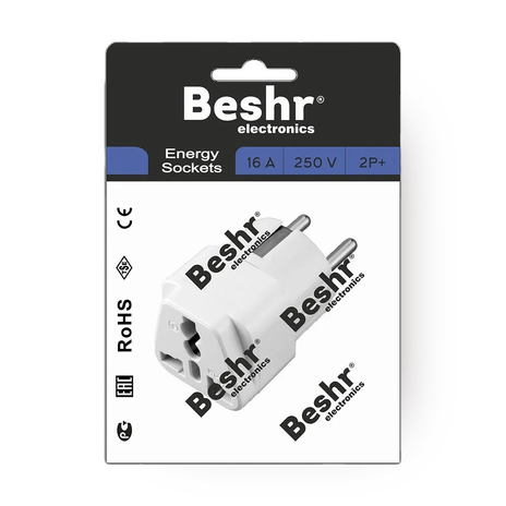 Переходник Beshr B15 Uk-Us-розетка