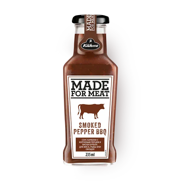 Соус Барбекю Kuhne Made for meat BBQ с копчёным перцем и виски бурбон