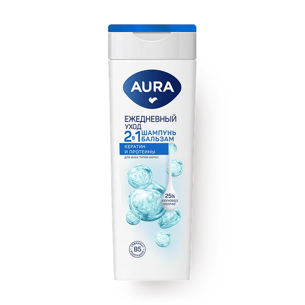 Шампунь-бальзам Aura 2 в 1 Ежедневный уход для волос