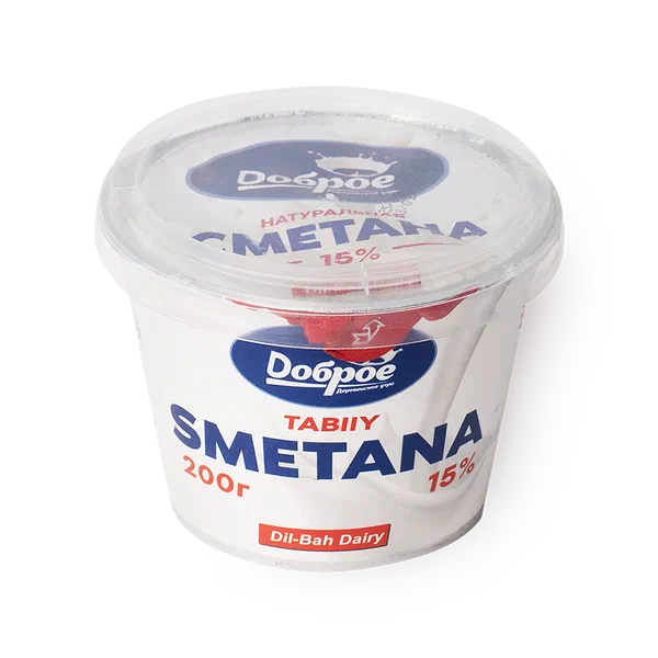 Сметана 15% «Доброе деревенское утро»
