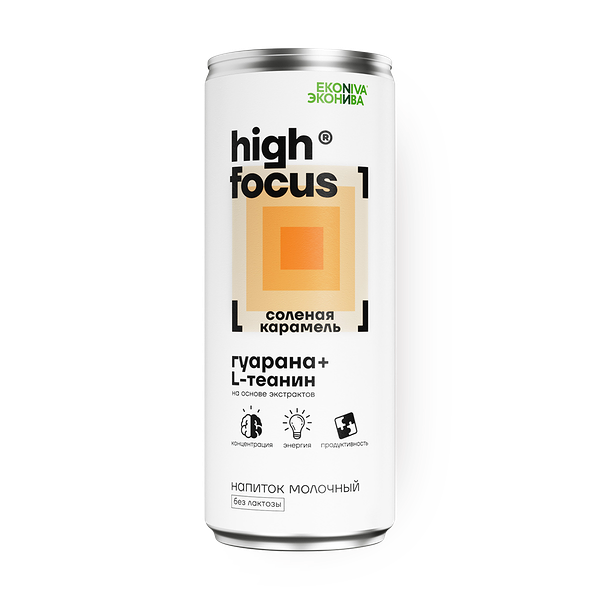 Напиток молочный «Эконива» High focus солёная карамель 2,5%