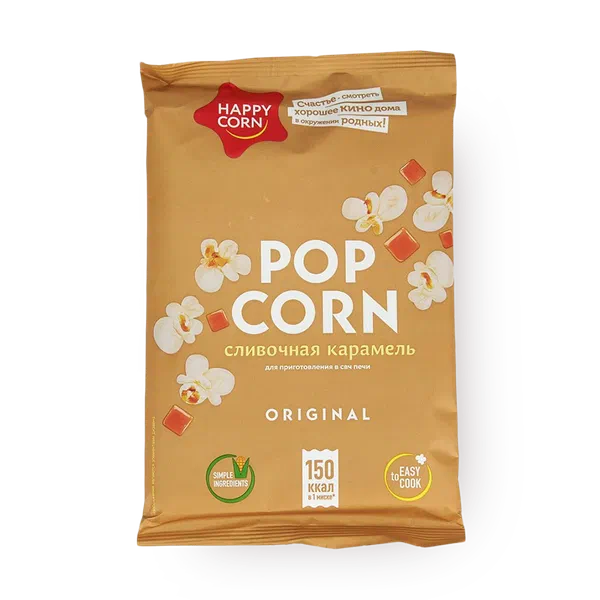 Попкорн для СВЧ Happy Corn сливочная карамель