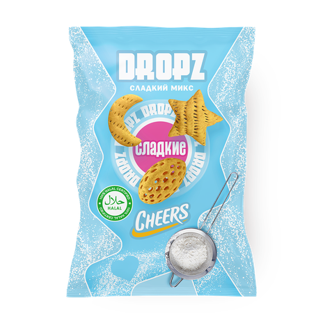 Снеки воздушные Dropz со вкусом сладкий микс
