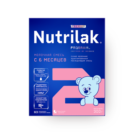 Смесь молочная сухая Nutrilak Premium 2 адаптированная последующая