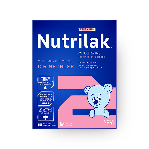 Смесь молочная сухая Nutrilak Premium 2 адаптированная последующая