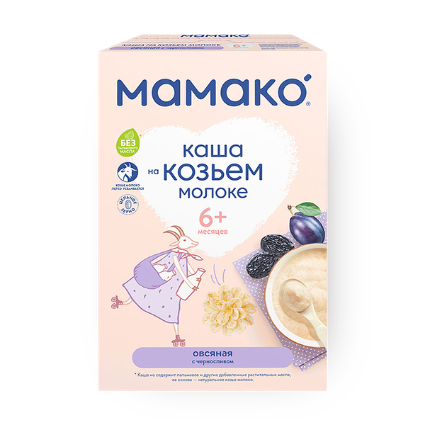 Каша на козьем молоке овсяная «Мамако» с черносливом с 6 месяцев