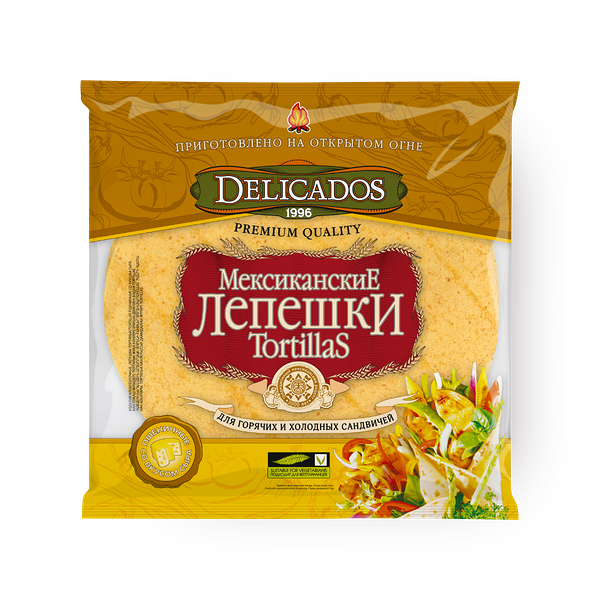 Лепешки пшеничные Мексиканские Сырные Delicados