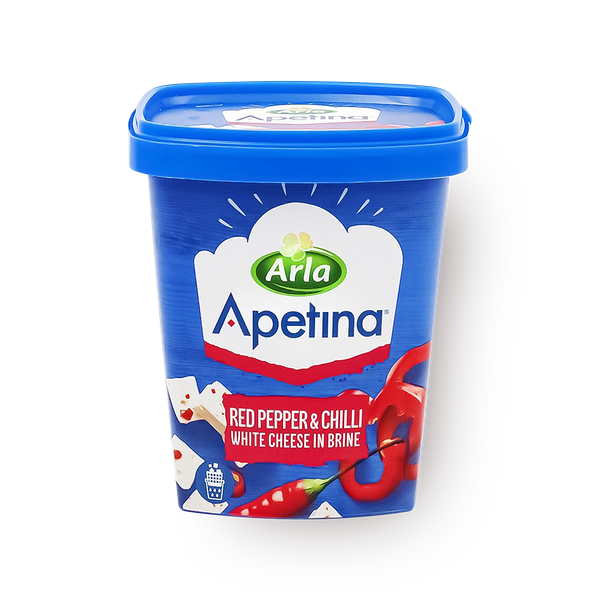 Сыр Фета Apetina Arla с паприкой и чили кубики в рассоле