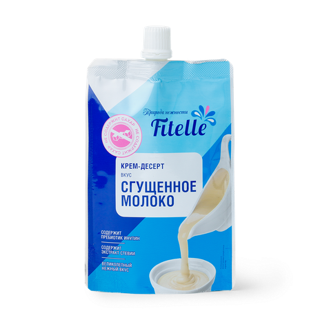 Крем-десерт Молоко сгущённое Fitelle без сахара, 100 г — купить с ...