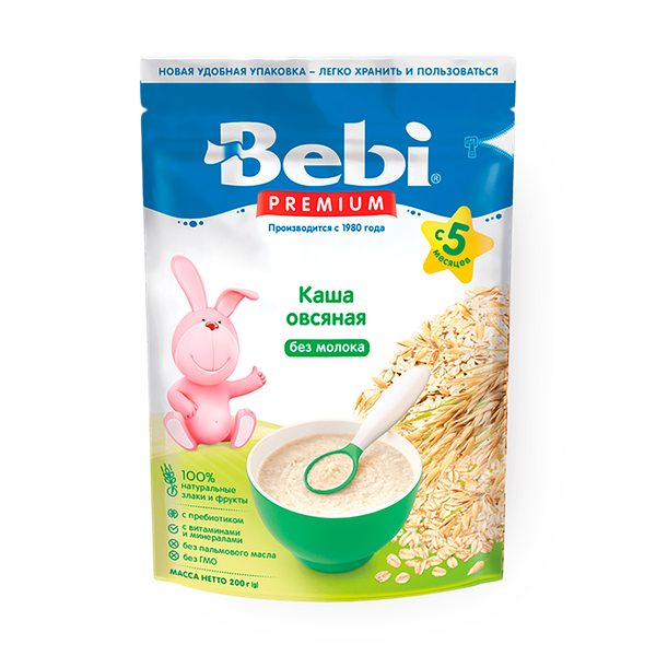 Каша безмолочная Bebi Premium Овсяная с 5 месяцев