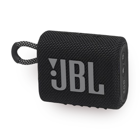 Black JBL GO 3 wireless speaker