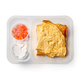 Омлет жареный с форелью, мягким сыром и свежим шпинатом Кофе Пью
