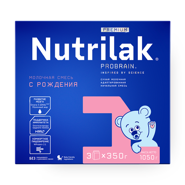 Смесь молочная сухая Nutrilak Premium +1 адаптированная начальная
