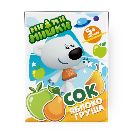 Сок «Ми-ми-мишки» яблоко-груша осветлённый с 5 месяцев