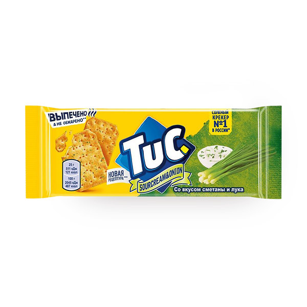Крекеры Tuc солёные со вкусом сметаны и лука