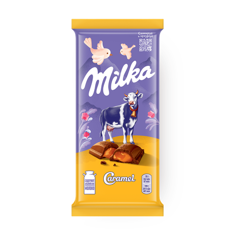 Шоколад молочный Milka карамель