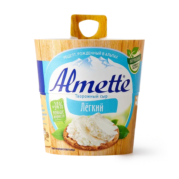 Сыр творожный лёгкий Almette 53%