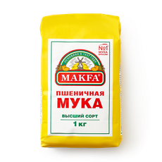 Мука пшеничная Makfa, 1 кг — купить с доставкой из Яндекс Лавки