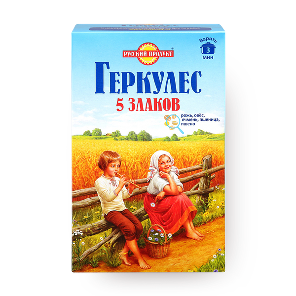 Хлопья овсяные Геркулес «Русский продукт» 5 злаков