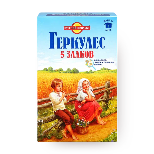 Хлопья овсяные Геркулес «Русский продукт» 5 злаков