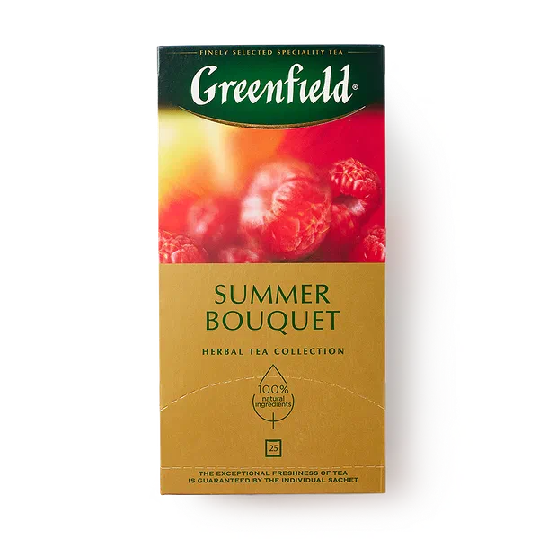 Чай травяной Summer Bouquet Greenfield в пакетиках, 100 шт. — купить с ...