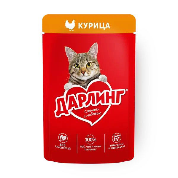 Корм влажный для кошек «Дарлинг» курица