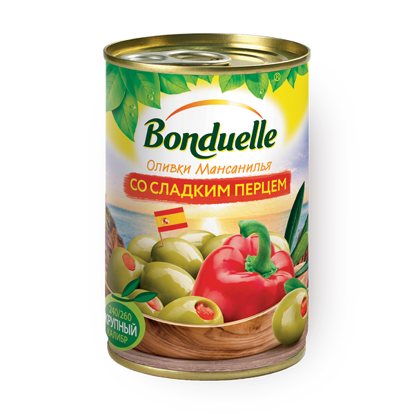 Оливки Bonduelle со сладким перцем