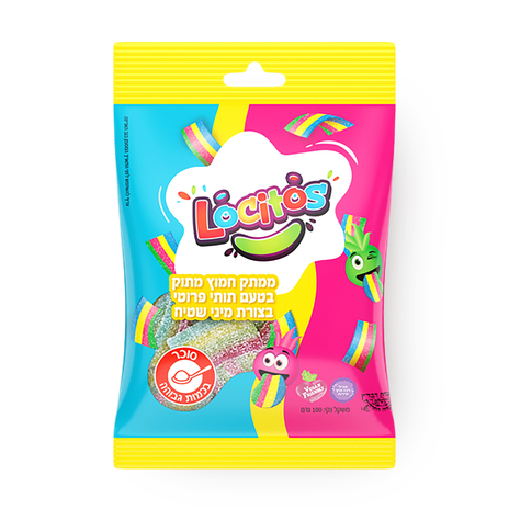 Locitos Mini Fruity strawberries sour strips