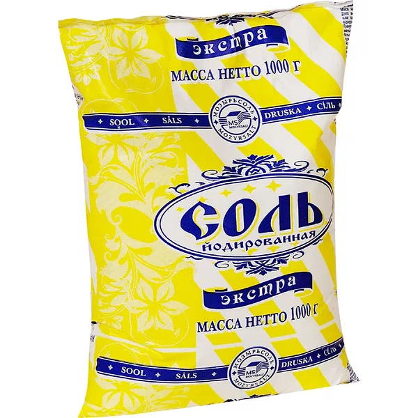 Соль йодированная Экстра «Полесье» мелкая